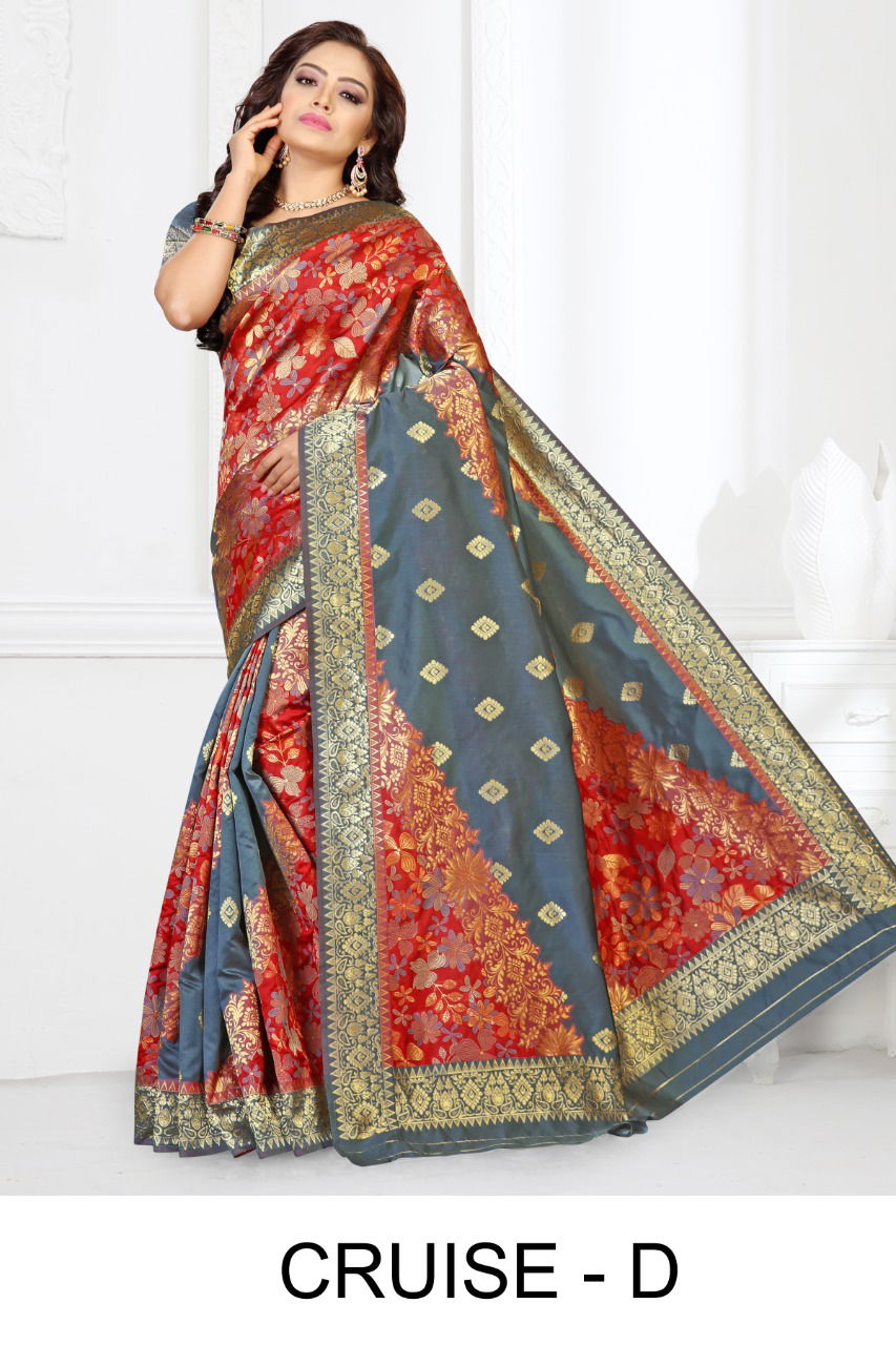 Ronisha Cruise Latest Fancy Designer Casual Wear Silk Saree Collection